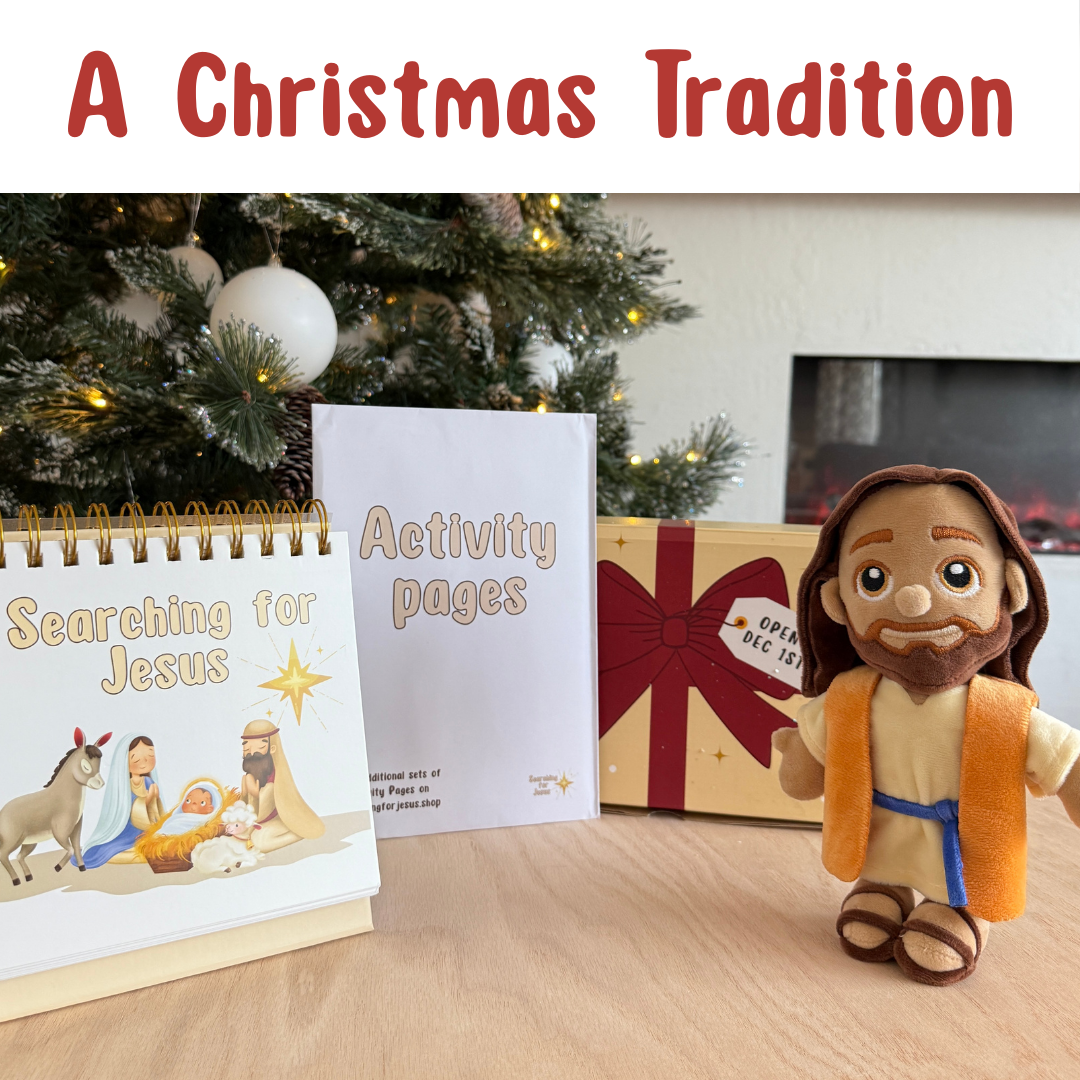 25-Day Advent Calendar, Jesus Plush Doll, & 1 Set Activity Pages Pack